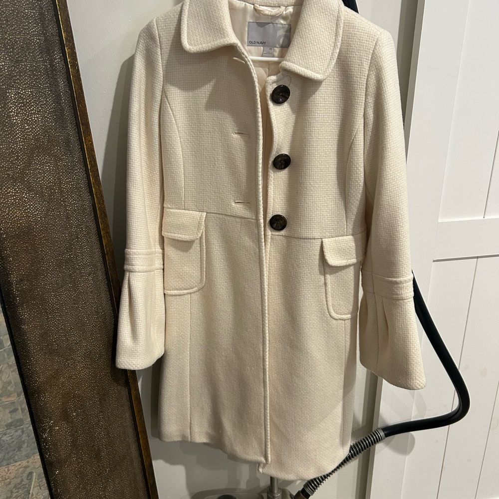 Cream peacoat